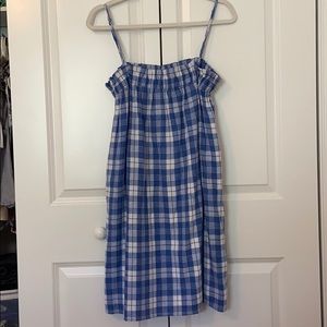 Plaid blue and white dress NEVER WORN